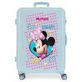 Disney Minnie Troler copii, mediu, ABS 4 roti duble Enjoy Minnie albastru deschis, 65x46x25 cm