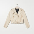 Sinsay - Geacă biker cu centură - Ivory