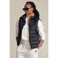 Polo Ralph Lauren vesta femei, culoarea negru, de iarna