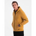 Ombre Hanorac cu fermoar barbati - galben mustar B1423