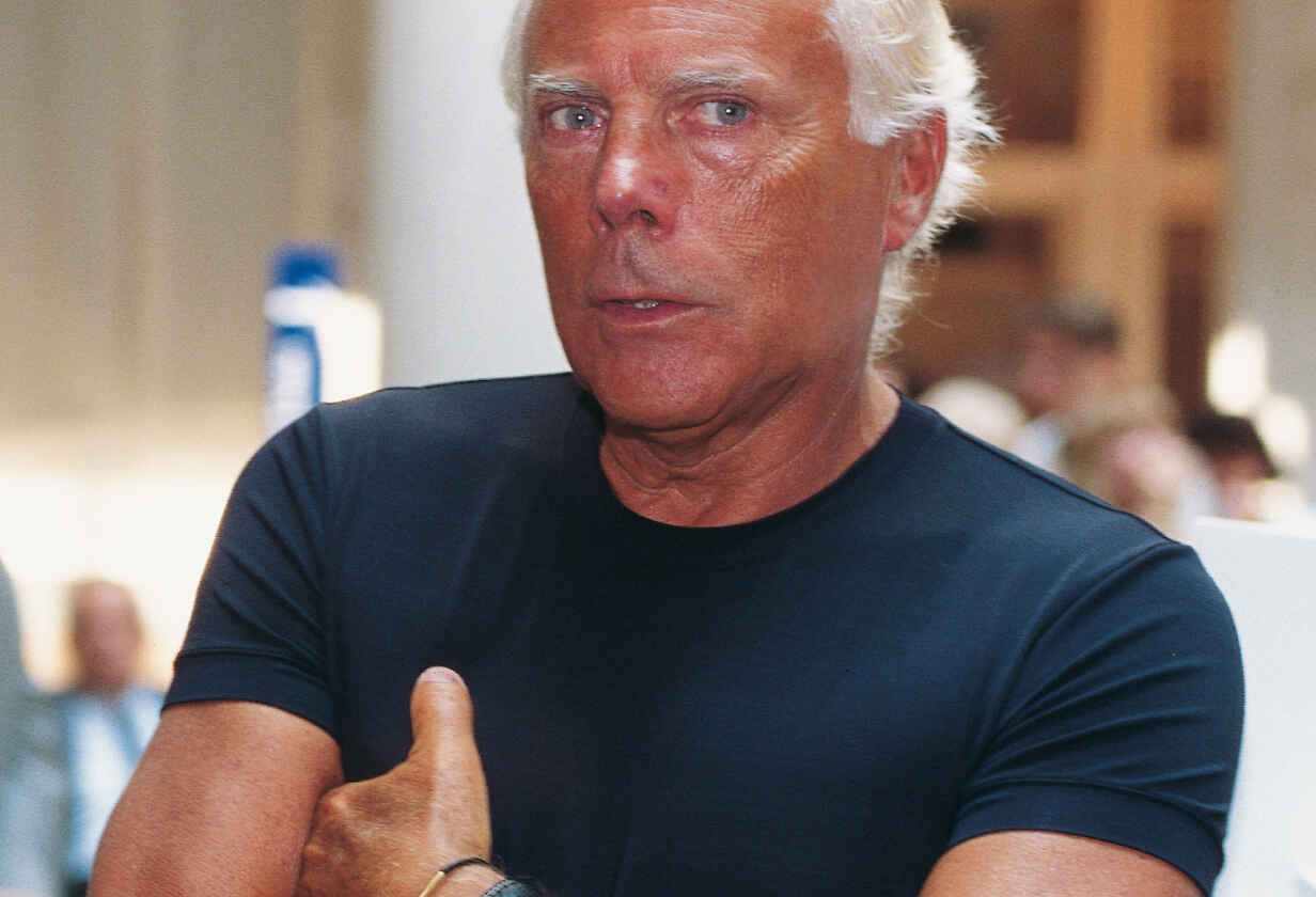 portret Giorgio Armani