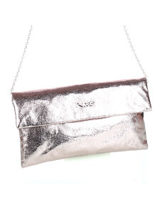 Geantă de damă Kbas din piele ecologică, reflecție metalică, cu lănțișor argintie