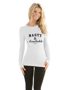 THEICONIC Bluza Nasty & Available - Alb - S