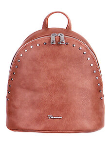 Glara Women's urban leatherette backpack with studs