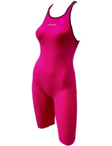 Costum de baie de damă finis fuse open back kneeskin hot pink 26