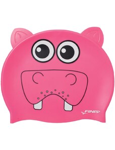Cască de înot pentru copii finis animal heads hippo roz