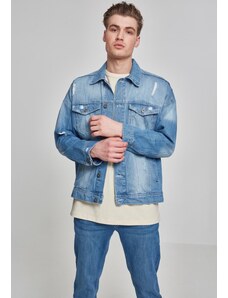 Jachetă pentru bărbati // Urban Classics Ripped Denim Jacket bleached
