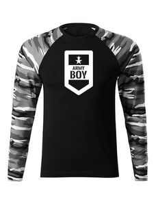 DRAGOWA Fit-T tricou cu mânecă lungă army boy, metro 160g/m2