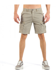 XZX-Design Pantaloni cargo scurți de bărbați kaki cu imprimare mica