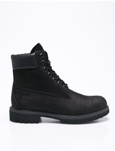 Timberland cizme din piele întoarsă 6" Premium Boot bărbați, culoarea negru, TB0100730011 TB0100730011-Black.Nubu