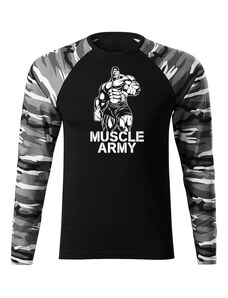 DRAGOWA Fit-T tricou cu mânecă lungă muscle army man, metro160g/m2