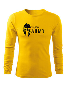 DRAGOWA Fit-T tricou cu mânecă lungă spartan army, galben 160g/m2