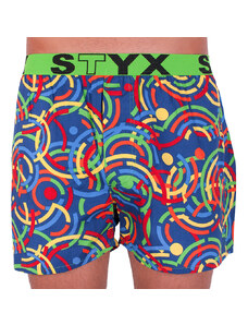 Boxeri largi bărbați Styx art sport cauciuc colorat (B659) M