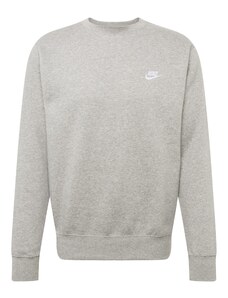 Nike Sportswear Bluză de molton 'Club Fleece' gri deschis / alb