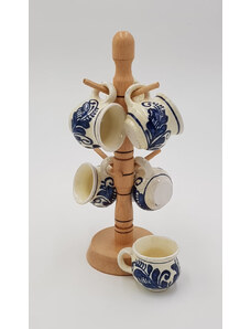 Magazin Traditional Set canute tuica visinata ceramica de Corund albastru