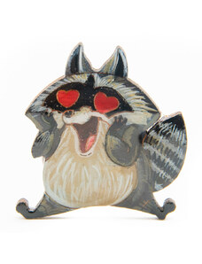 ArtMyWay Brosa Lemn Raccoon IN LOVE