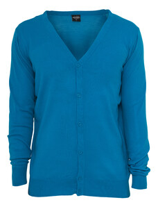 Pulover pentru bărbati cu nasture // Urban Classics Knitted Cardigan turquoise