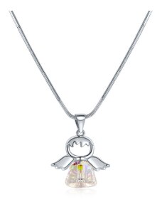 Luna Collection Lantisor si Pandantiv Argint 925 "PURE ANGEL" cu Swarovski Crystals + Cutie LED