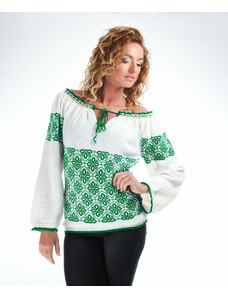 IE tricotata cu model verde smarald Onibon