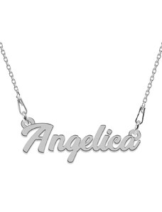 BijuBOX - Name Colier Argint 925, Nume Angelica , 45 cm