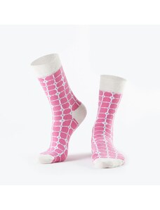 FASARDI Pink women's plaid socks