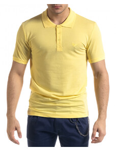 Tricou cu guler bărbați Lagos galben