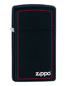 Brichetă Zippo 1618ZB Slim Black Matte with Red Border