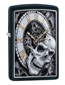 Brichetă Zippo 29854 Skull & Clock Design