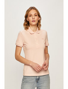 Lacoste tricou femei, culoarea roz, cu guler PF5462-001