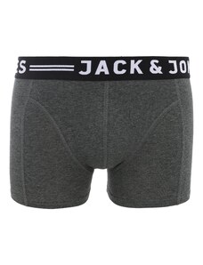 JACK & JONES Boxeri 'Sense' gri închis / negru / alb