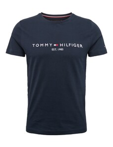 TOMMY HILFIGER Tricou albastru închis / roșu / alb
