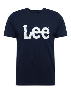 Lee Tricou 'Wobbly Logo Tee' bleumarin / alb