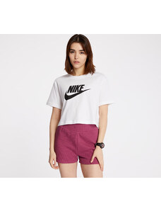 Tricou pentru femei Nike Sportswear Essential Cropped Icon Future Tee White/ Black
