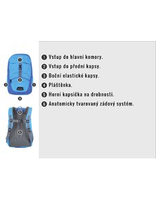 Children's backpack HUSKY Junny 15l blue