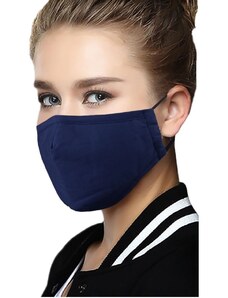 IZMAEL Mască de protecţie din bumbac cu filtru care se poate schimba - Albastru KP6285