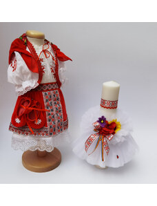 Magazin Traditional Set Traditional Botez - Costumas fetita Lumanare 7