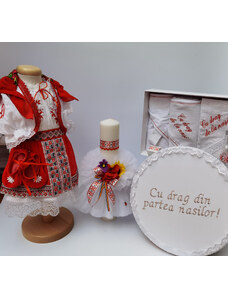 Magazin Traditional Set Traditional Botez - Costumas fetita Trusou Cutie pentru trusou Lumanare 2
