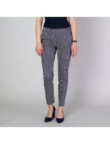 Willsoor Pantaloni de damă, pentru costum, cu un model cu dungi în contrast 11779