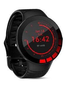 Ceasuri Ceas smartwatch Kingwear E3, display 1.28 inch cu touch screen, rezolutie 240 x 240 pixeli, baterie 200mAh, rezistent la apa IP68, functii de monitorizare a sanatatii