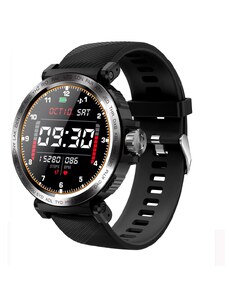 Ceasuri Ceas smartwatch Kingwear S18, display 1.28 inch cu touch screen, rezolutie 240 x 240 pixeli, baterie 280mAh, rezistent la apa IP68, functii de monitorizare a sanatatii