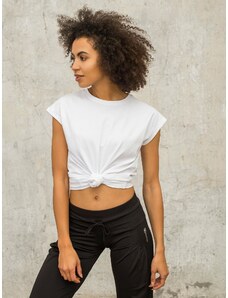 Fashionhunters PENTRU FITNESS tricou alb pentru femei