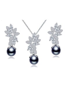 Set de bijuterii cu perla neagra Mystic Dark Pearl