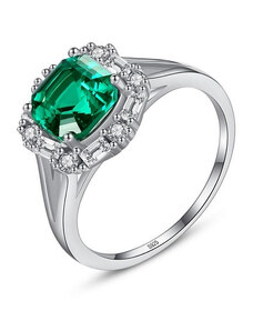 Inel argint 925 Lady Emerald (Marime Inel: EU55 | US7)