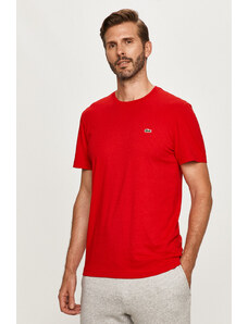 Lacoste tricou din bumbac culoarea roșu, uni TH2038-166