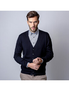 Pentru bărbați pulover tip cardigan Willsoor (dimensiune pentru a 5XL) 7882 în negru culoare