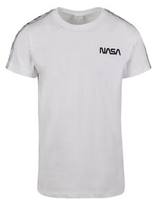 Urban Classics NASA tricou pentru bărbați Rocket Tape, alb