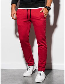 Ombre Clothing Pantaloni de trening pentru bărbați Stone roşu S