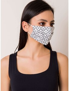Fashionhunters White protective mask with print