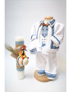Magazin Traditional Set Traditional Botez - Costumas baiat Lumanare baiat