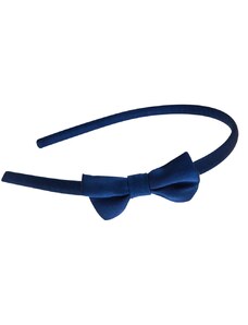 Tie-Me-Up Headband bleumarin cu fundita